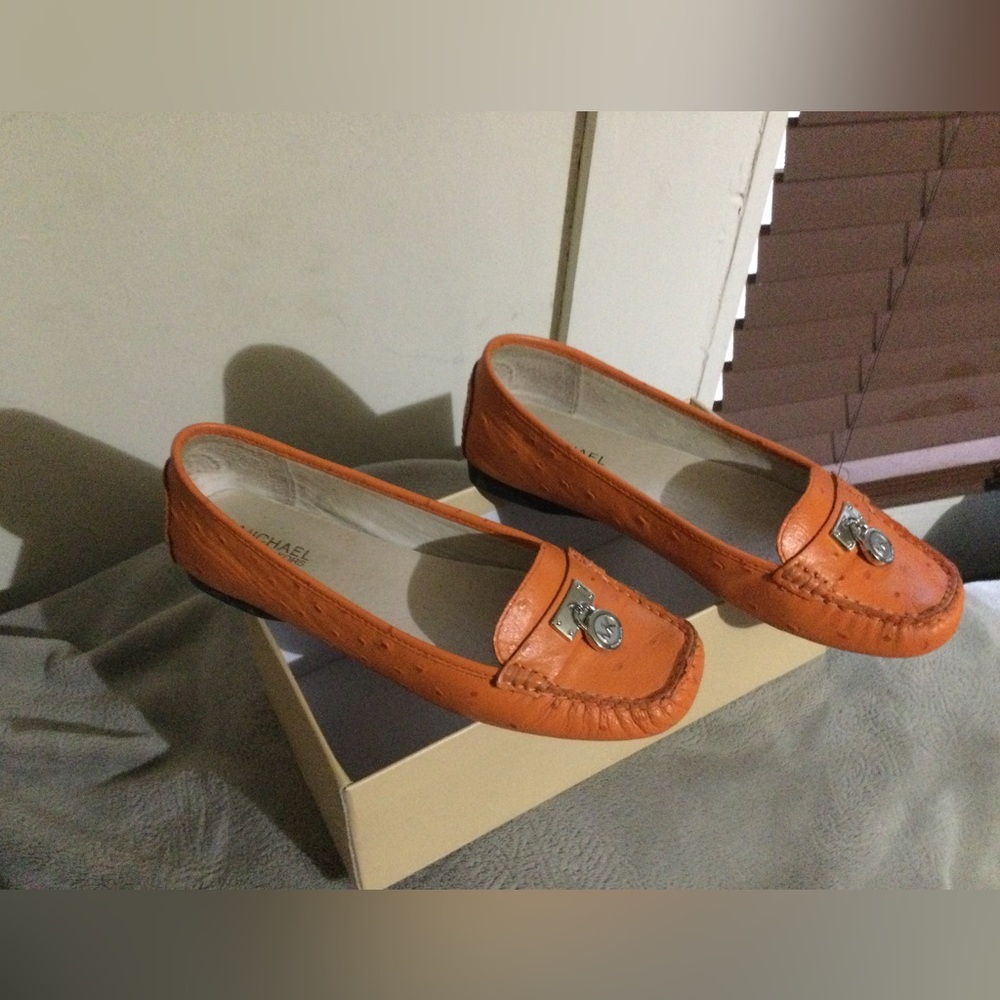 MK embossed leather loafers